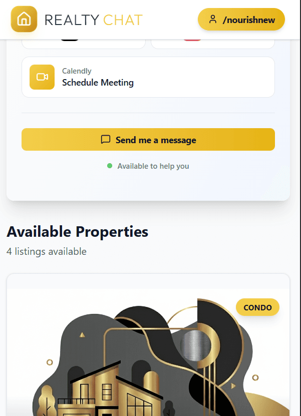 The RealtyChat Master Link containing all your listings and contact profiles.